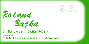 roland bajka business card